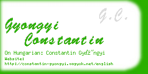 gyongyi constantin business card